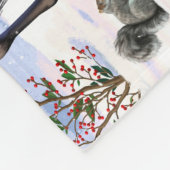 Couverture Polaire Chevaux de Noël en neige (Coin)