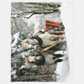 Couverture Polaire CHEVAUX et DORMIR dans la NEIGE (Devant)