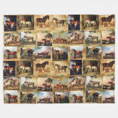 COUVERTURE POLAIRE CHEVAUX PEINTURES D'ART FIN PARCHEMENT, CHAUSSURES (Devant (Horizontal))