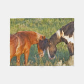 Couverture Polaire Chevaux sauvages dans le parc national Theodore Ro (Devant (Horizontal))