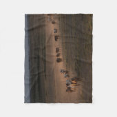 Couverture Polaire Chevaux Sauvages Marchant Vers Le Désert (Devant)