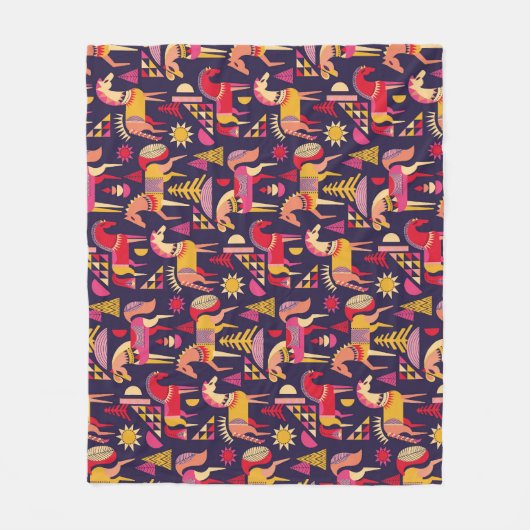 Couverture Polaire Chevaux Scandinaves : Décoration Décorative Sans C (Devant)