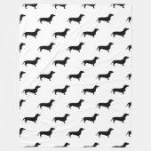 Couverture Polaire Cheveux courts Dachshund - Silhouette 1 (Devant)
