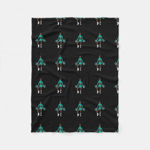 Couverture Polaire Cheveux/ Danseur Blanche polaire Aqua Spark