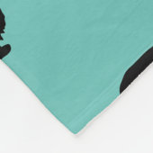 Couverture Polaire Cheveux longs Dachshund - Silhouette 1 (Coin)