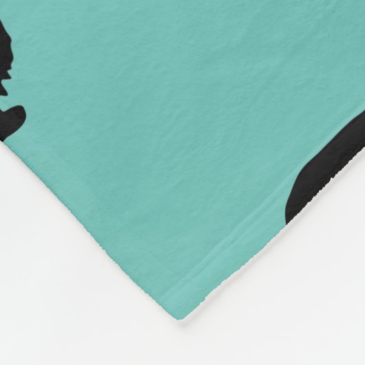 Couverture Polaire Cheveux longs Dachshund - Silhouette 1 (Coin)