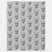 Couverture Polaire Chèvre de Hipster gris (Devant)