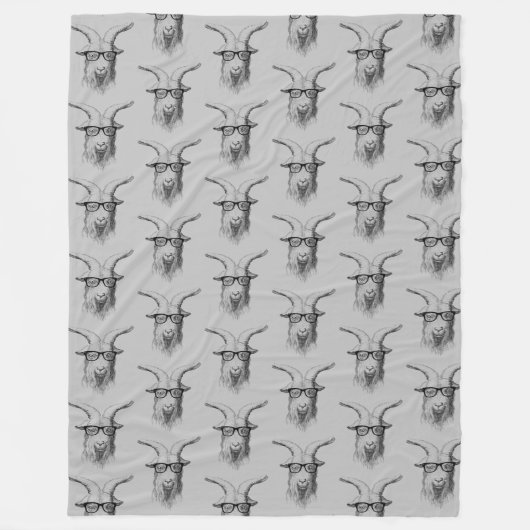 Couverture Polaire Chèvre de Hipster gris (Devant)