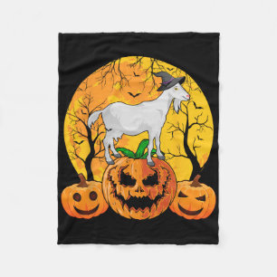 Couverture Polaire Chèvre Halloween sorcière Citrouille Funny Goat Lo