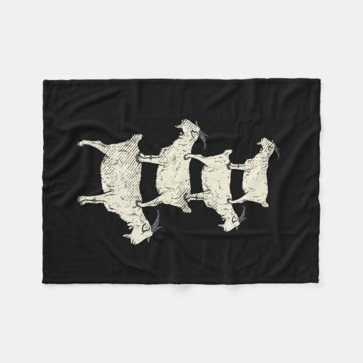 Couverture Polaire Chèvre Retro (Devant (Horizontal))