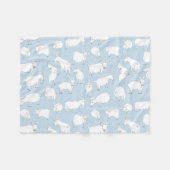 Couverture Polaire Chèvres jouant - bleus layette (Devant (Horizontal))