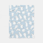 Couverture Polaire Chèvres jouant - bleus layette (Devant)