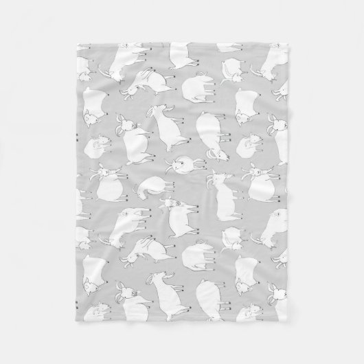 Couverture Polaire Chèvres jouant - gris (Devant)
