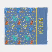 Couverture Polaire Chèvres portant un pyjama Personnalisé (Devant (Horizontal))