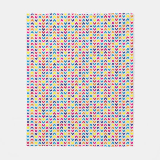 Couverture Polaire Chevron aztèque coloré (Devant)