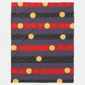 Couverture Polaire Chevron Bandes Points Violet (Devant)