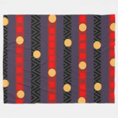 Couverture Polaire Chevron Bandes Points Violet (Devant (Horizontal))