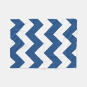 Couverture Polaire Chevron bleu et blanc (Devant (Horizontal))