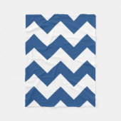 Couverture Polaire Chevron bleu et blanc (Devant)