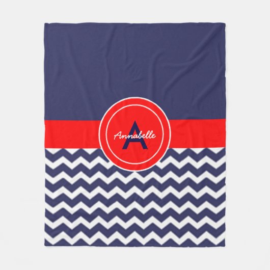 Couverture Polaire Chevron bleu foncé (Devant)