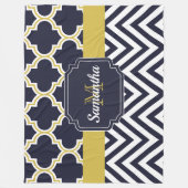 Couverture Polaire Chevron et Quatrefoil (Devant)