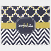 Couverture Polaire Chevron et Quatrefoil (Devant (Horizontal))