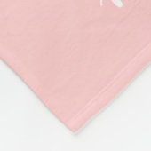 Couverture Polaire Chevron gris et rose Nom du bébé Monogrammé (Coin)