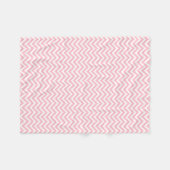 Couverture Polaire Chevron horizontal rose et blanc de petite taille (Devant (Horizontal))