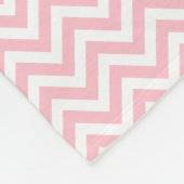 Couverture Polaire Chevron horizontal rose et blanc de petite taille (Coin)