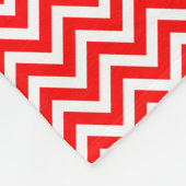 Couverture Polaire Chevron horizontal rouge et blanc de petite taille (Coin)
