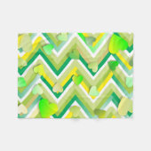 Couverture Polaire Chevron Jaune Et Vert (Devant (Horizontal))