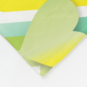 Couverture Polaire Chevron Jaune Et Vert (Coin)