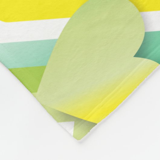 Couverture Polaire Chevron Jaune Et Vert (Coin)