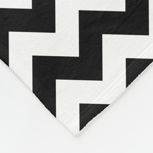 Couverture Polaire Chevron noir et blanc classique (Coin)