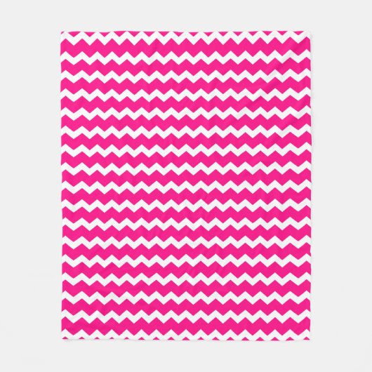 Couverture Polaire Chevron rose chaud (Devant)