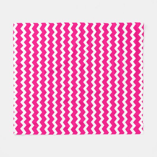 Couverture Polaire Chevron rose chaud (Devant (Horizontal))