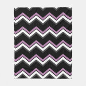 Couverture Polaire Chevron rose, noir, gris et blanc (Devant)