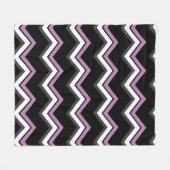 Couverture Polaire Chevron rose, noir, gris et blanc (Devant (Horizontal))