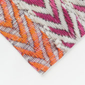 Couverture Polaire chevron rose orange mignon (Coin)