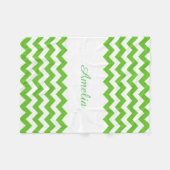 Couverture Polaire Chevron vert clair (Devant (Horizontal))