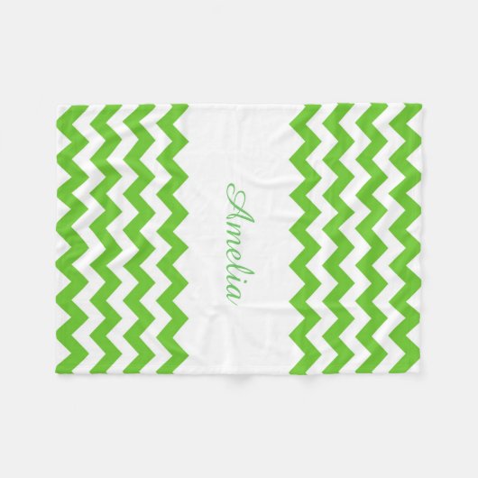 Couverture Polaire Chevron vert clair (Devant (Horizontal))