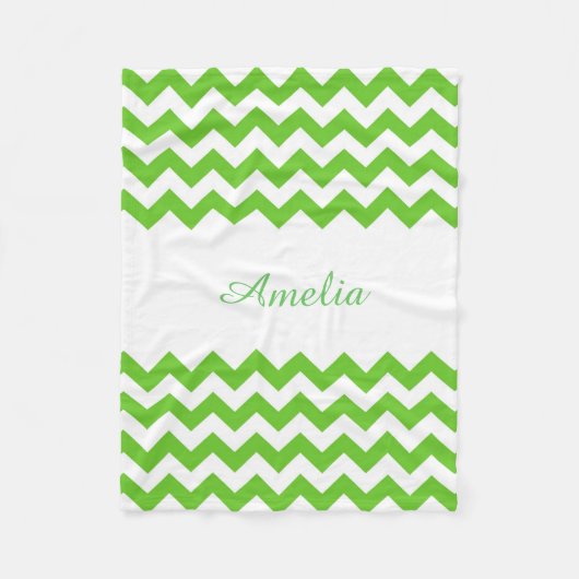 Couverture Polaire Chevron vert clair (Devant)