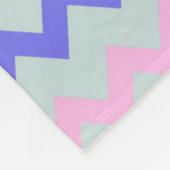 Couverture Polaire Chevron zigzag glace bleu rose cobalt (Coin)