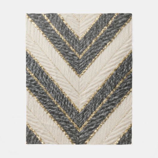 Couverture Polaire Chevron Zigzag Glam Pattern (Devant)