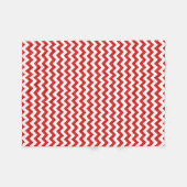 Couverture Polaire Chevron Zigzag moderne rouge et blanc (Devant (Horizontal))