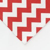 Couverture Polaire Chevron Zigzag moderne rouge et blanc (Coin)