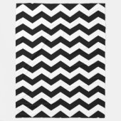 Couverture Polaire Chevron Zigzag Noir Et Blanc (Devant)