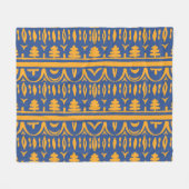 Couverture Polaire Chevrons africains : Motif tribal ethnique (Devant (Horizontal))