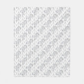 Couverture Polaire Chevrons blancs Knit Ribbon Sensibilisation Imprim (Devant)