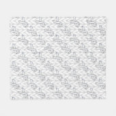 Couverture Polaire Chevrons blancs Knit Ribbon Sensibilisation Imprim (Devant (Horizontal))